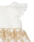 ფოტო #4 პროდუქტის Baby Girls Dress and Faux Fur Jacket, 2 Piece Set