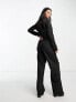Фото #4 товара In The Style tuxedo jumpsuit in black