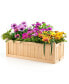 Фото #1 товара Rectangle Wood Flower Planter Box Portable Raised Vegetable Patio