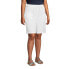 Фото #4 товара Plus Size High Rise Pull On Elastic Waist 10" Linen Bermuda Shorts