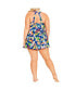 Plus Size Halter Back Swim Dress