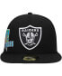 Фото #3 товара Men's Black Las Vegas Raiders Stateview 59FIFTY Fitted Hat