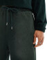 Фото #3 товара ASOS DESIGN oversized ribbed velour shorts in washed dark green