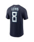 Фото #2 товара Men's Will Levis Navy Tennessee Titans 2023 NFL Draft Player Name and Number T-shirt