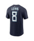 Men's Will Levis Navy Tennessee Titans 2023 NFL Draft Player Name and Number T-shirt