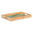 Snack tray 45 x 31 x 5 cm Sheets Natural Wood Rattan 3 Pieces