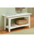 Shaker Cottage Bench with Shelf, Ivory