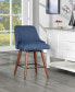 Bagford 26" Swivel Counter Stool with Legs in Fabric