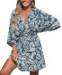 Фото #1 товара Women's Tropical V-Neck Flared Sleeve Mini Beach Dress