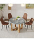 Circular Dining Table Set with 4 Chairs