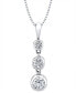Фото #3 товара Sirena energy Diamond Three-Stone Pendant Necklace (1/4 ct. t.w.) in 14k Yellow or White Gold