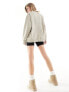 The Couture Club washed emblem sweatshirt in beige