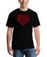 Фото #1 товара Men's Country Music Heart Word Art T-shirt