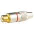 EUROCONNEX Female Professional Gold Metal Red Line RCA Connector