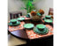 Gibson Elite Green Lantern 16-Piece Double Bowl Dinnerware Set, Teal - фото #4