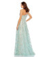 ფოტო #1 პროდუქტის Women's Embellished Bow One Shoulder A Line Gown