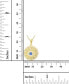 ფოტო #3 პროდუქტის Cubic Zirconia & Lab-Grown Blue Spinel (1/20 ct. t.w.) Evil Eye Disc 18" Pendant Necklace in 14k Gold-Plated Sterling Silver