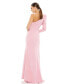 ფოტო #2 პროდუქტის Women's Ieena One Shoulder Puff Sleeve Crepe Gown