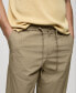 Фото #7 товара Men's Drawstring Cotton Trousers