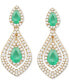 ფოტო #6 პროდუქტის Ruby (1-1/2 ct. t.w.) & Diamond (3/4 ct. t.w.) Drop Earrings in 14k Gold (Also available in Emerald)