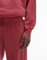 Topman vintage wash relaxed jogger in red - RED