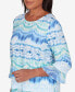 ფოტო #5 პროდუქტის Women's Hyannisport Tie Dye Three Quarter Sleeves Top