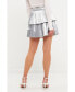 ფოტო #3 პროდუქტის Women's Shiny Pu Pleated Mini Skirt