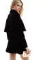 ASOS DESIGN ultimate cropped shirt in black velvet 36 - фото #8