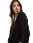 JDY v neck blouse in black 2XL - фото #3