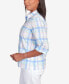 Фото #4 товара Petite Classic Pastels Cool Plaid Button Down Top