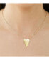 ფოტო #3 პროდუქტის 14k Gold Plated Elongated Modern Shiny Heart Layering Necklace