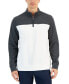 Фото #1 товара Men's Colorblocked Quarter-Zip Fleece Sweater, Created for Macy's