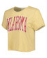ფოტო #2 პროდუქტის Women's Yellow Oklahoma Sooners Core Fashion Cropped T-shirt
