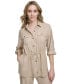 Women's Drawstring-Waist Utility Shirt