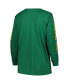 Фото #2 товара Women's Green Distressed Green Bay Packers Plus Size Honey Cat SOA Long Sleeve T-shirt