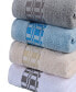 Фото #14 товара Larissa Geometric Embroidered Jacquard Border Cotton 4-Pc. Bath Towel Set
