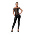 Schulterfreier Catsuit aus Latex