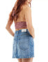 Фото #3 товара Stradivarius denim mini skirt in medium wash