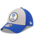 Men's Heathered Gray, Royal Los Angeles Rams 2022 Sideline 39THIRTY Historic Flex Hat
