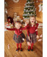 Toddler Girls Bi-Material Dress With Glittering Tulle Skirt Red Plaid - Toddler|Child