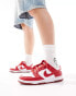 Фото #1 товара Nike Dunk Low NN unisex trainers in white and red