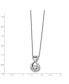Фото #2 товара Chisel vibrant CZ Infinity Heart Slide Cable Chain Necklace