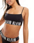 Calvin Klein intense power micro unlined crop bralette in black M - фото #4