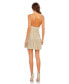 ფოტო #2 პროდუქტის Women's Ieena Sequined Faux Wrap Ruffled Hem Mini Dress