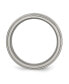 ფოტო #2 პროდუქტის Titanium Polished Grooved Edge Wedding Band Ring