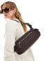 Фото #1 товара Mango side pocket shoulder bag in dark brown