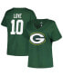 Фото #1 товара Women's Jordan Love Green Green Bay Packers Plus Size Player Name and Number V-Neck T-shirt