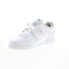 Reebok Workout Plus Mens White Leather Lace Up Lifestyle Sneakers Shoes