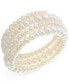 ფოტო #1 პროდუქტის EFFY® Cultured Freshwater Pearl (8mm & 9mm) Coil Bracelet