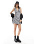 Фото #3 товара Tommy Jeans strappy mini dress in gingham print